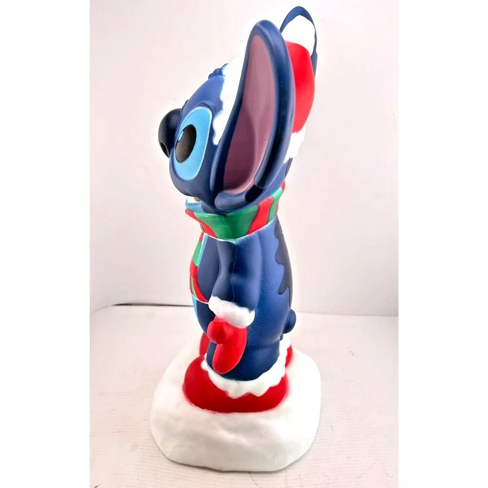 DISNEY Stitch Santa Christmas Light Up Blow Mold 12” Gemmy Holiday In/Out WORKS